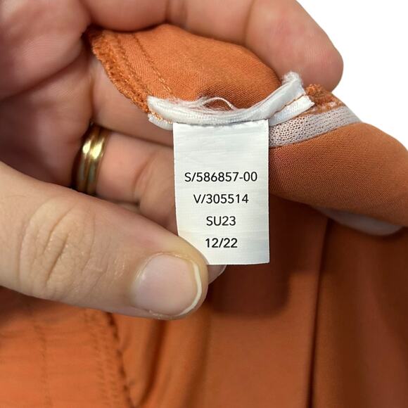 Athleta Arrival Midi Skirt Women's Sz 14 Clay Drawstring Athleisure Earthy - Picture 6 of 6